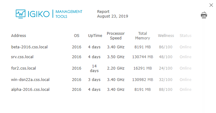 igiko printable reports